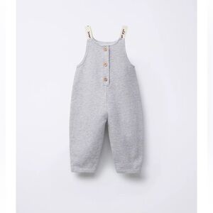 NWT Zara Gray overalls size 6-9mo baby